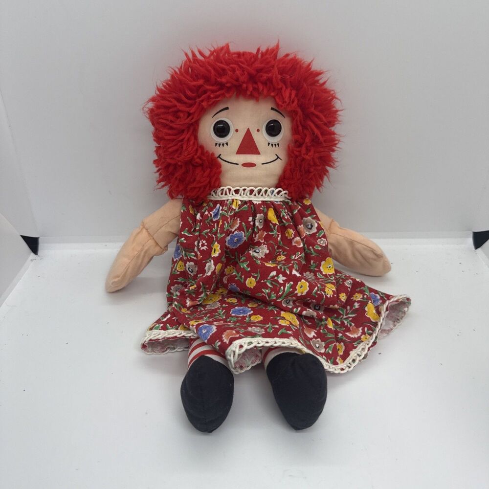 Hasbro Softies Plush Doll 12” Raggedy Ann Soft Cloth Doll ADORABLE vintage